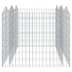 Petromila Klenutý gabion vyvýšený záhon 200x100x100 cm pozinkované železo