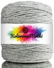 KoloroweMotki Bavlněná Šňůra Macrame 200M 3Mm Šedá