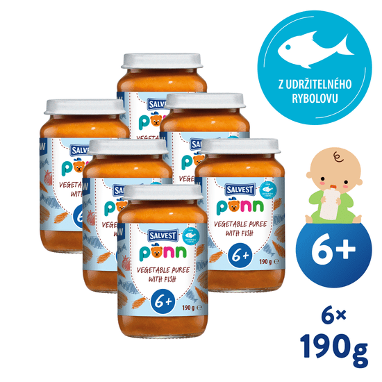 Salvest Treska se zeleninovým pyré 6 x 190 g