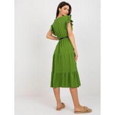 Factoryprice Dámské šaty s volánem a krátkými rukávy IRENA světle zelené MI-SK-21976.57_397543 Univerzální