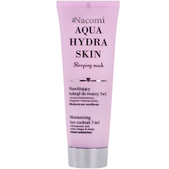 Nacomi Aqua Hydra Skin Sleeping Mask - hydratační obličejový koktejl 3v1 s kyselinou hyaluronovou, kolagenem a elastinem, 85ml