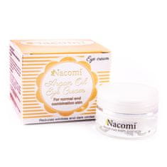 Nacomi Argan Oil Eye Cream - arganový oční krém pro normální a mastnou pleť, ochrana proti předčasnému stárnutí, posílení kožních buněk, 15ml