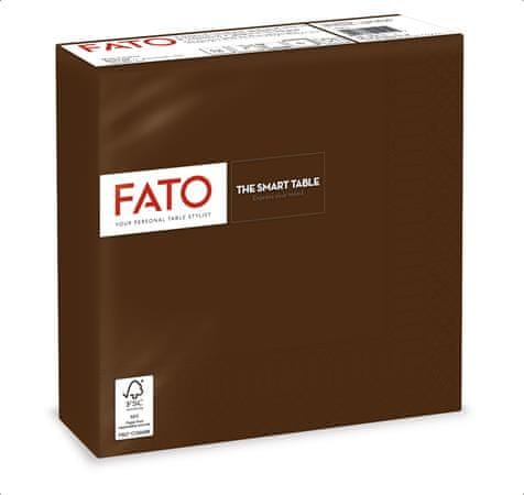 Fato Ubrousky "Smart Table", čokoládová, 1/4 skládání, 33x33 cm