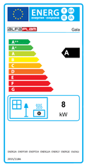 Alfa Plam krbová kamna GALA ECO, 8 kW, červená