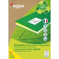 Agipa Univerzální recyklované etikety 38x21,2mm A4 100 listů