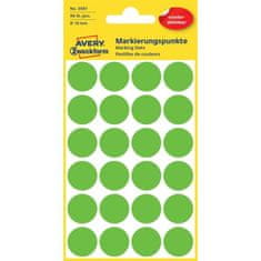 Avery Zweckform Etikety kulaté 18mm Avery odnímatelné zelené