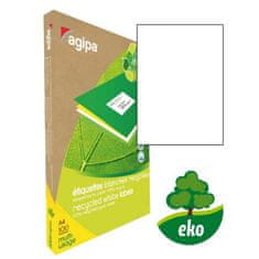 Agipa Univerzální recyklované etikety 210x297mm A4 100 listů