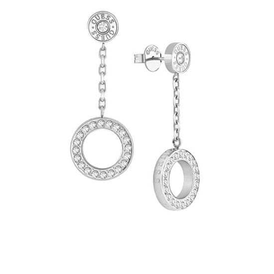 Guess Stylové visací náušnice Circle Lights JUBE03161JWRHT/U