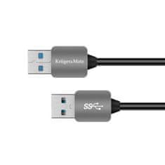 Krüger&Matz Zástrčka kabelu USB3.0 - zástrčka Kruger & Matz 1m černý KM0337