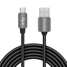 Krüger&Matz Kruger & Matz USB kabel - micro USB konektor pro připojení šedý 1,8m KM0331