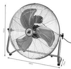 Iso Trade ISO 13345 Podlahový ventilátor 140 W stříbrný 15384