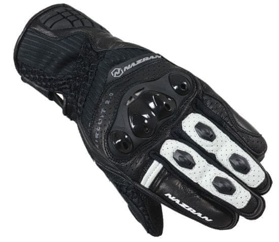 NAZRAN Rukavice na moto Circuit Air 2.0 black/white