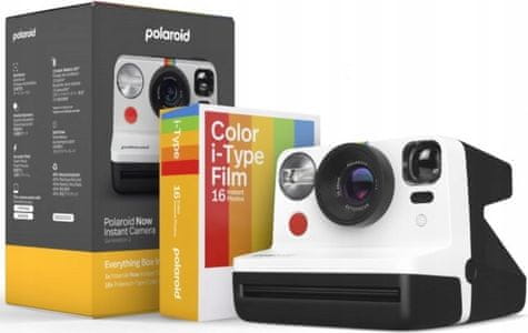 instantní moderní fotoaparát polaroid now gen 2 usbc kabel výdrž 15 snímků samospoušť ostřejší záběry než dříve