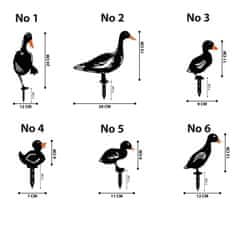 ASIR GROUP ASIR Dekorativní zahradní doplňky DUCKS černé