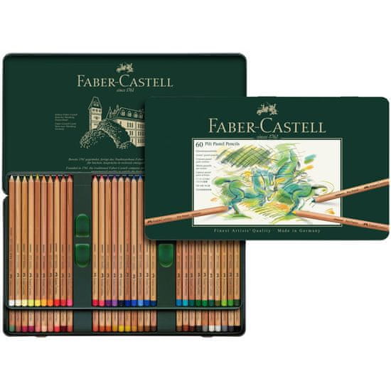 Faber-Castell Pastel v tužce Pitt 60 barevné - plech