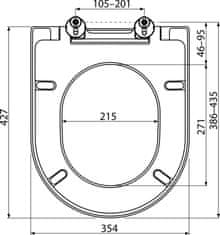 Alca Plast ALCA A674S WC sedátko SOFTCLOSE, Duroplast - Alcadrain