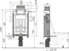 Alca Plast ALCA AM119/1000 Renovmodul - Předstěnový instalační systém - Alcadrain