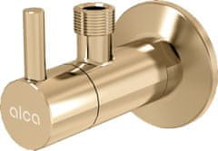 Alca Plast ALCA ARV001-G-P "Ventil rohový s filtrem 1/2""×3/8"", GOLD-lesk" - Alcadrain