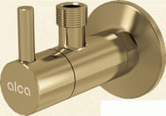 Alca Plast ALCA ARV001-G-B "Ventil rohový s filtrem 1/2""×3/8"", GOLD-kartáčovaný mat" - Alcadrain