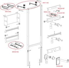 Alca Plast ALCA A104PB/1120 Montážní rám pro podomítkovou baterii - Alcadrain