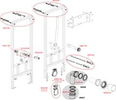 Alca Plast ALCA A114/1120 Montážní rám pro závěsné WC - Alcadrain