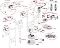 Alca Plast ALCA A108F/1500 Montážní rám s nádržkou pro výlevku s odpadem DN90/110 a baterii - Alcadrain