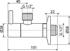 Alca Plast ALCA ARV003B "Ventil rohový s filtrem 1/2""×1/2"", kulatý, bílá" - Alcadrain