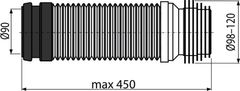 Alca Plast ALCA M9006 Koleno odpadu DN90/110 flexi - Alcadrain