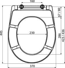 Alca Plast ALCA A601 WC sedátko Duroplast - Alcadrain