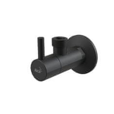 Alca Plast ALCA ARV003-BLACK "Ventil rohový s filtrem 1/2""×1/2"", černá-mat" - Alcadrain