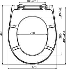 Alca Plast ALCA A602 WC sedátko univerzální, Duroplast - Alcadrain