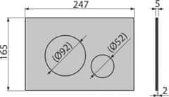 Alca Plast ALCA TURN-INOX Ovládací tlačítko pro předstěnové instalační systémy, nerez-polomat - Alcadrain