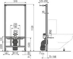 Alca Plast ALCA A114/1120 Montážní rám pro závěsné WC - Alcadrain