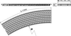 Alca Plast ALCA AP4-195-R-1000 Bazénový rošt obloukový s protiskluzem - Alcadrain