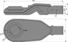 Alca Plast ALCA P142 Extra-nízký sifon DN40 pro žlab APZ2012, APZ2022 - Alcadrain