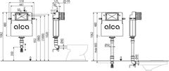 Alca Plast ALCA AM112 Basicmodul - WC nádrž pro zazdívání - Alcadrain