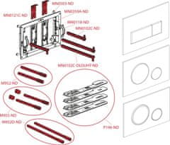 Alca Plast ALCA M770 THIN - Ovládací tlačítko pro předstěnové instalační syst., bílá-lesk/chrom-lesk - Alcadrain