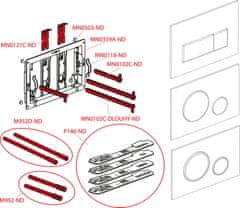 Alca Plast ALCA M770 THIN - Ovládací tlačítko pro předstěnové instalační syst., bílá-lesk/chrom-lesk - Alcadrain