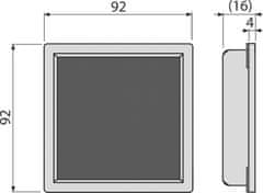 Alca Plast ALCA MPV016 Mřížka pro nerezové vpusti 92×92 mm pro vložení dlažby - Alcadrain