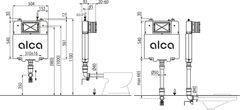 Alca Plast ALCA AM1112 Basicmodul Slim - WC nádrž pro zazdívání - Alcadrain