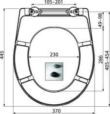 Alca Plast ALCA A604 ZEN WC sedátko univerzální SOFTCLOSE, Duroplast - Alcadrain