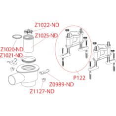 Alca Plast ALCA APZ-S12 Sifon DN50 a sada nastavitelných noh - Alcadrain