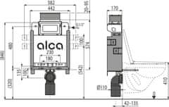 Alca Plast ALCA AM119/850 Renovmodul - Předstěnový instalační systém pro zazdívání - Alcadrain