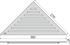 Alca Plast ALCA LIFE Rošt pro rohový podlahový žlab, nerez-mat - Alcadrain