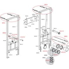 Alca Plast ALCA A113/1200 Montážní rám pro závěsné WC kombi - Alcadrain