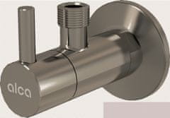 Alca Plast ALCA ARV001-N-B "Ventil rohový s filtrem 1/2""×3/8"", NICKEL-kartáčovaný mat" - Alcadrain