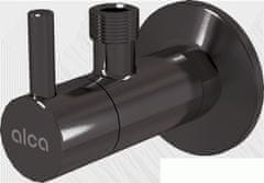 Alca Plast ALCA ARV001-GM-B "Ventil rohový s filtrem 1/2""×3/8"", GUN METAL-kartáčovaný mat" - Alcadrain