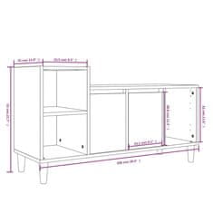 Vidaxl TV skříňka bílá s vysokým leskem 100x35x55 cm kompozitní dřevo