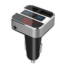 Solight FM transmitter s bluetooth připojením do auta, 2x USB + handsfree