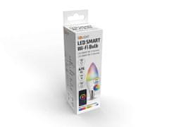 Solight LED SMART WIFI žárovka, svíčka, 5W, E14, RGB, 400lm